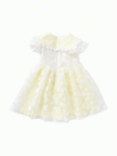 Balabala Baby Dress Kids' Summer Floral Trendy Girls' Puff Sleeve Dress